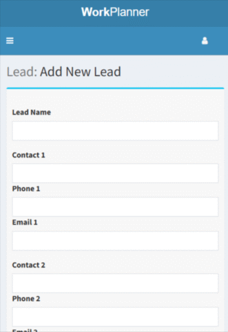 Add New Lead Mobileview