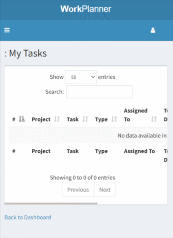 Add New Task Mobileview